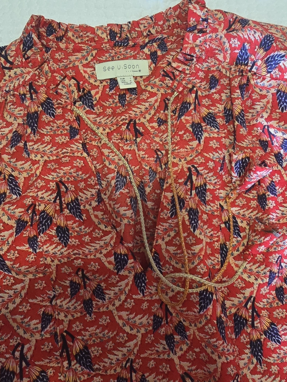 See U Soon Long Sleeve Floral Blouse - Picture 5 of 10